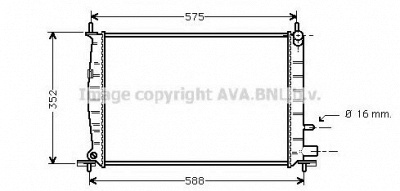 AVA QUALITY COOLING fd2220 -  Радиатор, охлаждение двигателя